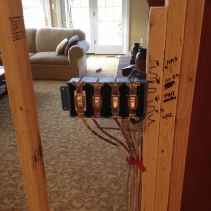 Cleanly installed light switches by TLEEF Electric